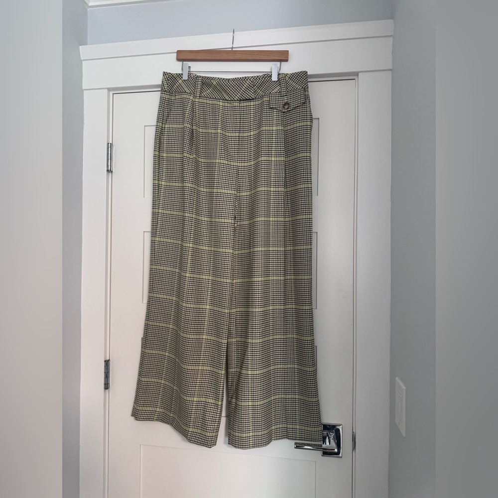 Never Worn - Plaid Wide Leg Pants (Exquise via Anthropology)
